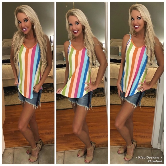 🛍LAST 1! French Terry Striped Tank! - Picture 6 of 8